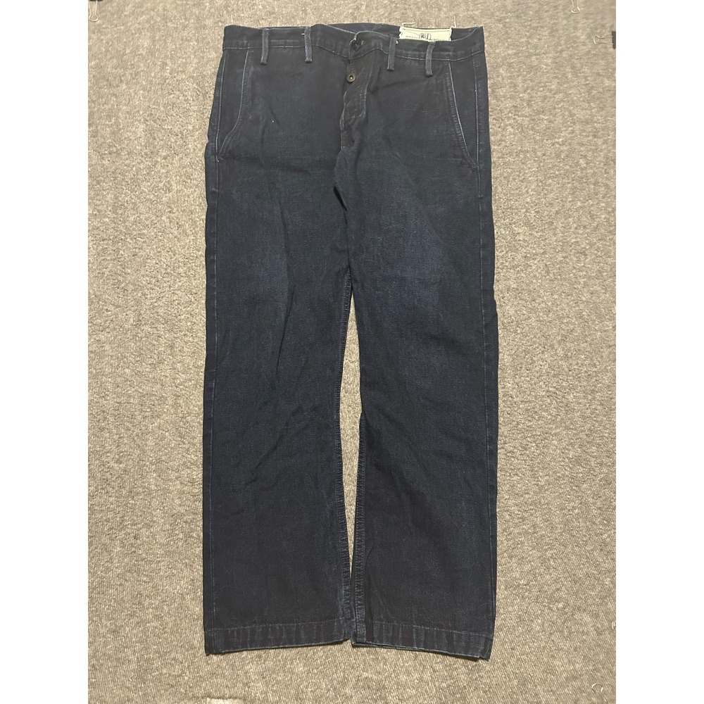 Rogue Territory Officer Trouser Jeans Blue Raw Slim Selvedge fit 36X29 (tag 34)